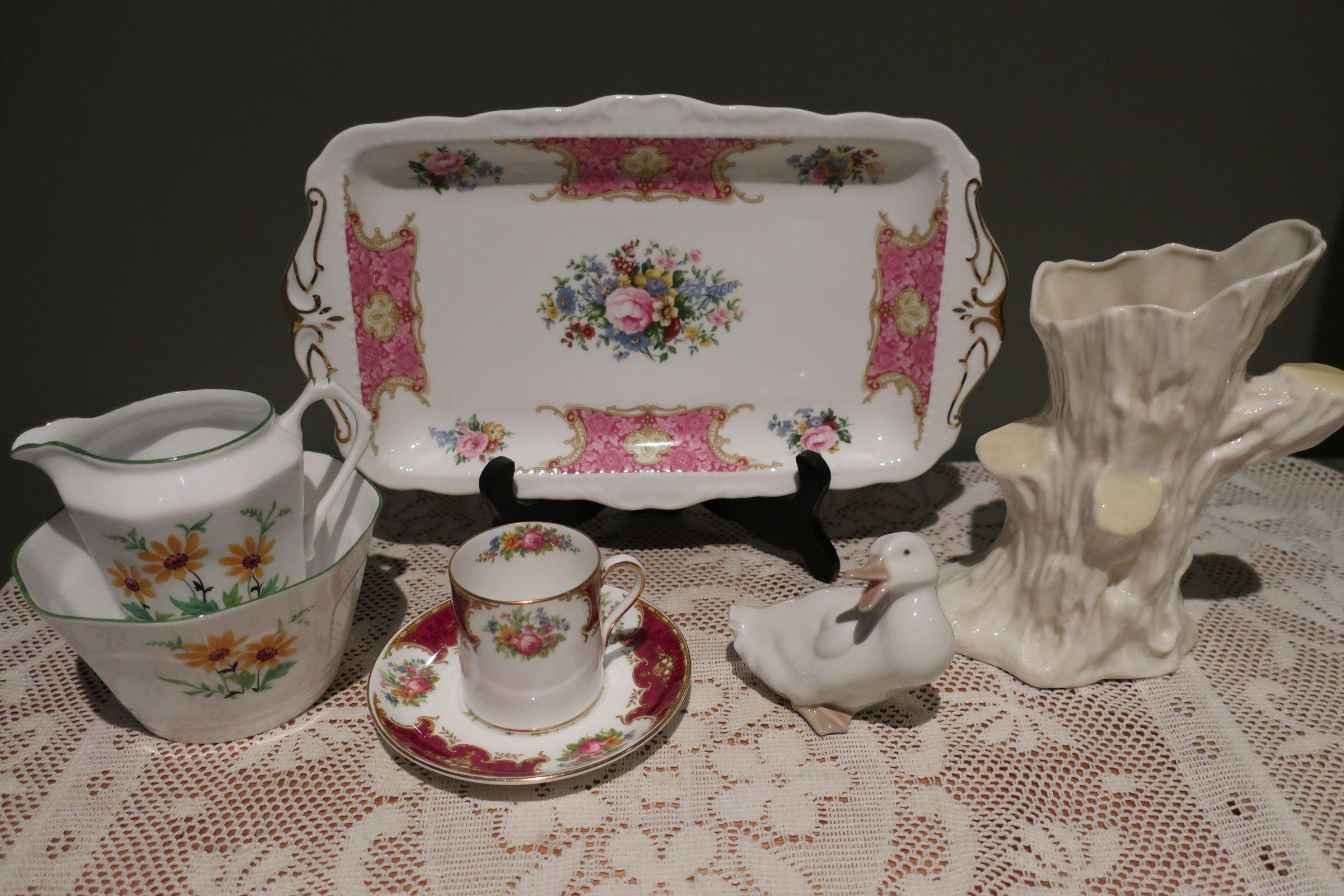 Sneek Peak For The Week – Royal Albert, Belleek, Nao, Shelley, Tuscan Plant