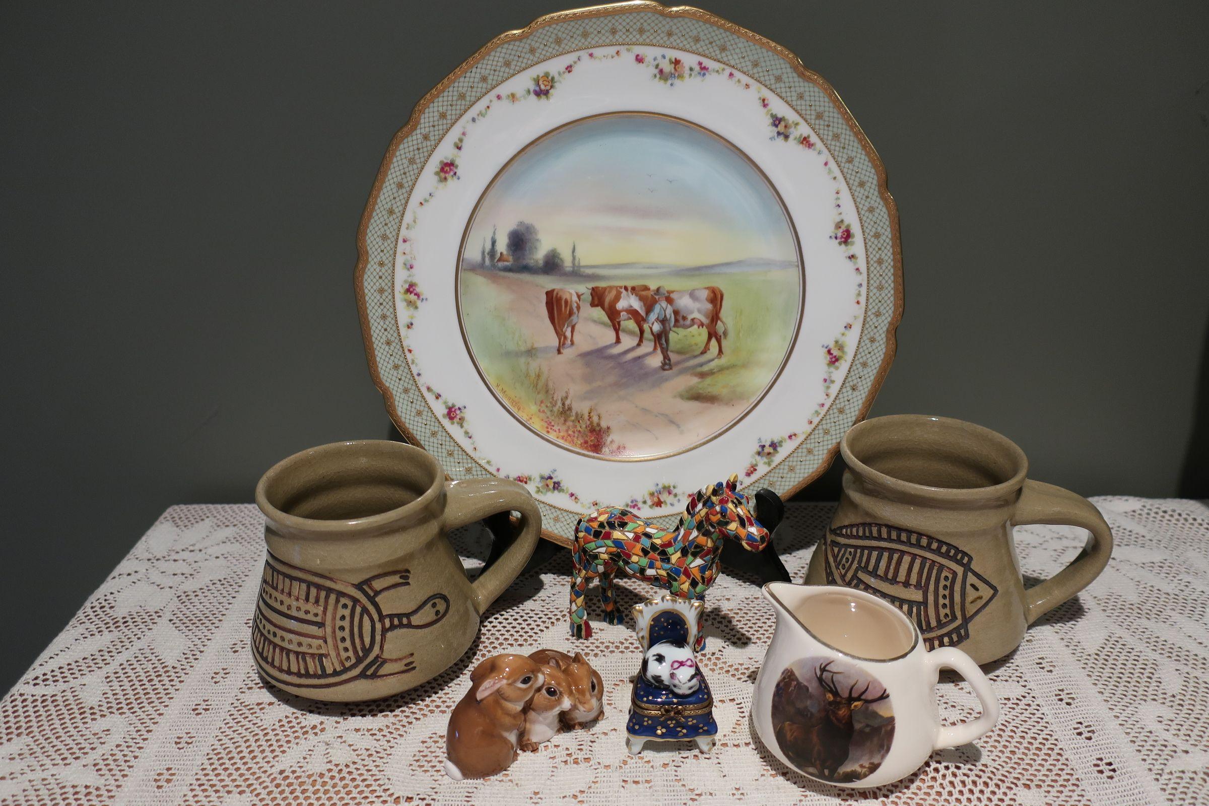 Sneak Peek For The Week – Beswick, Limoges, Australian Pottery, English Creamer, Mosaic Horse, Royal Doulton