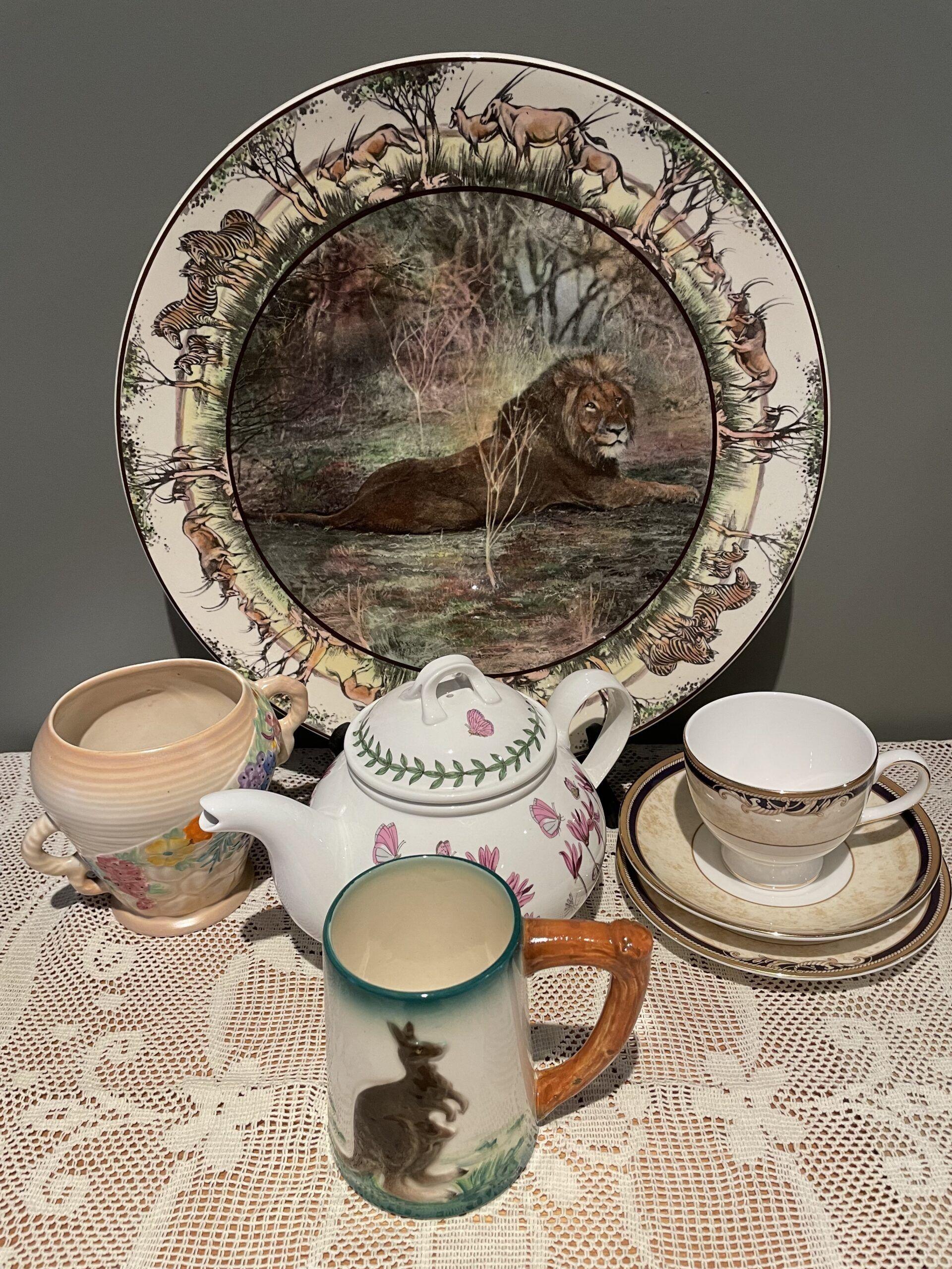 Sneak Peek For The Week – Royal Doulton, Carlton ware, Portmeirion, Wedgwood, Souvenir Mug