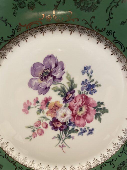 Stunning large Czech Floral Cabinet Plate With heavily Gilt Trim - Image 2