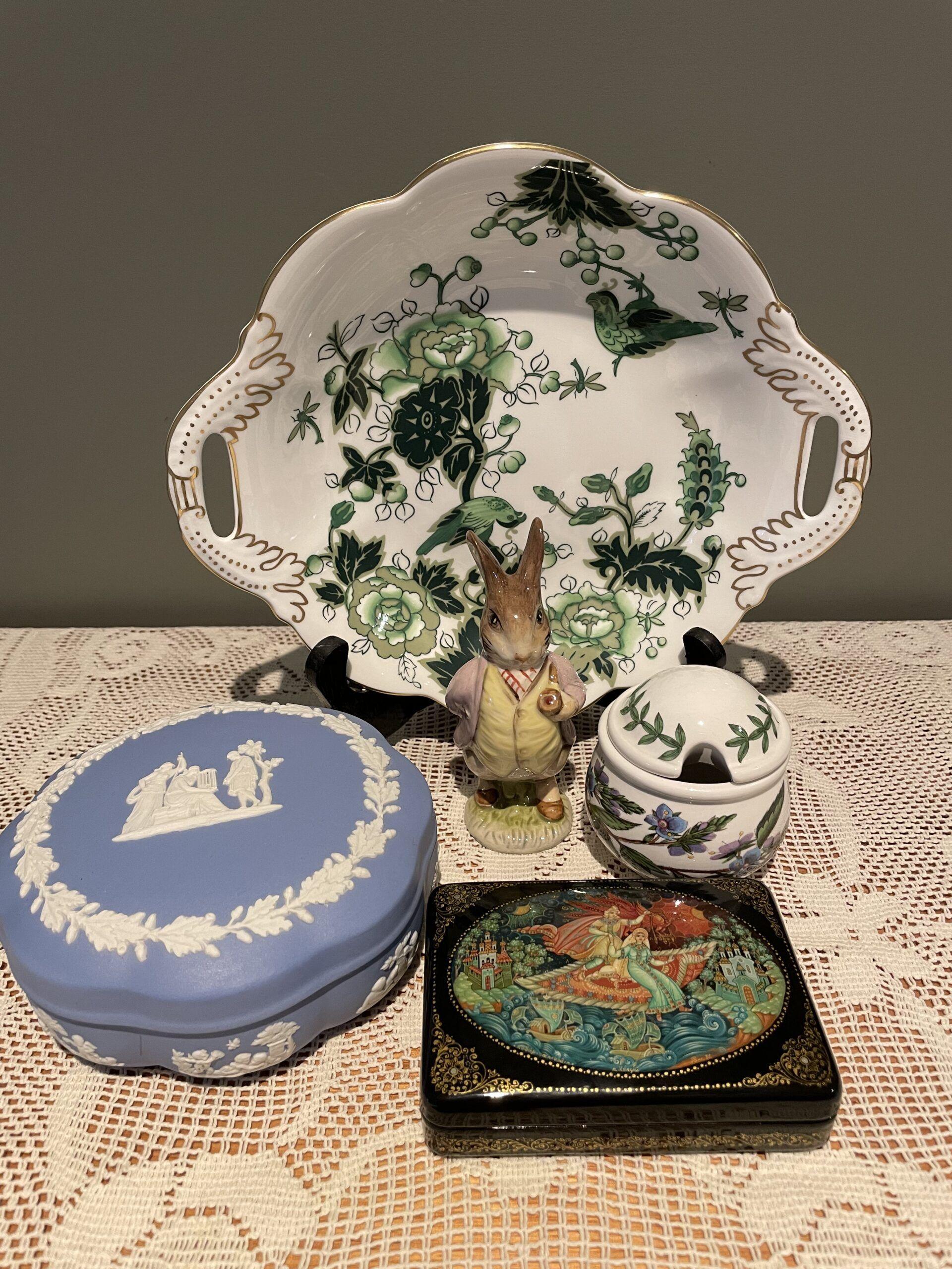 Sneak Peek For The Week – Coalport, Wedgwood, Beswick, Portmeirion, Russian Lacquer Ware