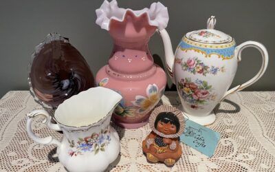 Sneak Peek For The Week – Alaskan Pottery, Royal Albert, Art Glass, Victorian Milk Glass, Foley China