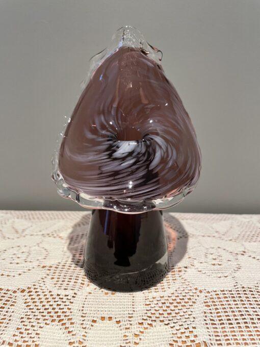 Hand Blown Lutetian Art Glass Jack In The Pulpit Conical Cased Vase