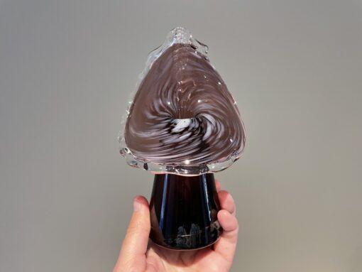 Hand Blown Lutetian Art Glass Jack In The Pulpit Conical Cased Vase - Image 4