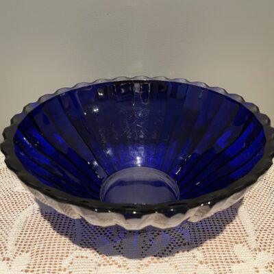 Mid Century Modern Gullaskruf Sweden William Stenberg Cobalt Blue Bowl