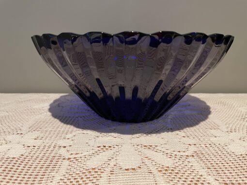 Mid Century Modern Gullaskruf Sweden William Stenberg Cobalt Blue Bowl - Image 2