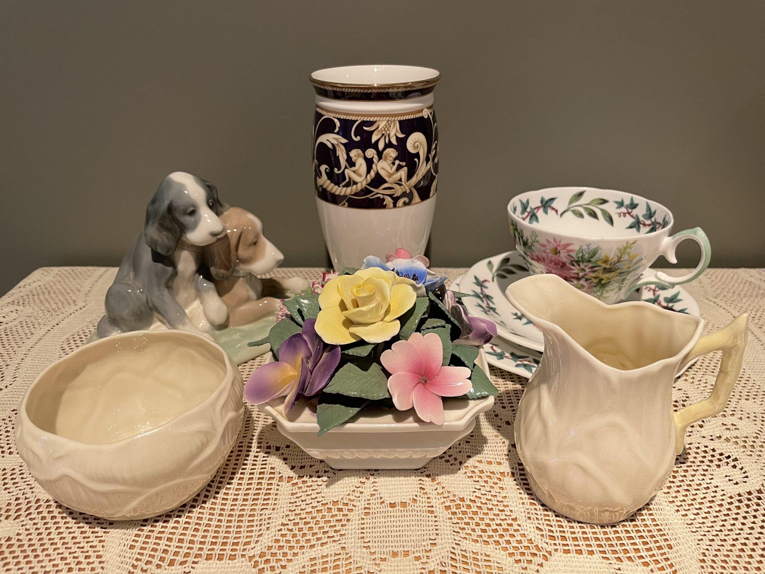 Sneek Peek For The Week – Nao By Lladro, Wedgwood, Queen Anne, Belleek, Crown Staffordshire.