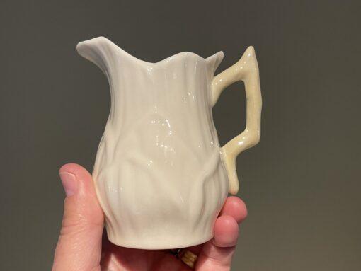 Vintage Belleek Irish Porcelain Sugar And Creamer - Lily Pattern - 6th Mark - Image 2