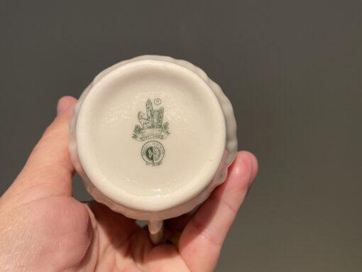Vintage Belleek Irish Porcelain Sugar And Creamer - Lily Pattern - 6th Mark - Image 4
