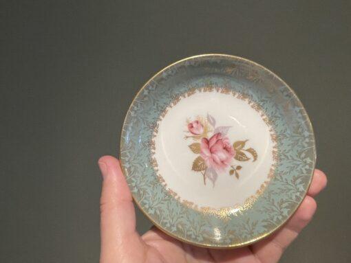 Stunning Aynsley Heavily Gilt Floral Butter Dish