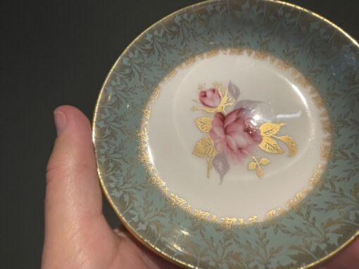 Stunning Aynsley Heavily Gilt Floral Butter Dish - Image 2