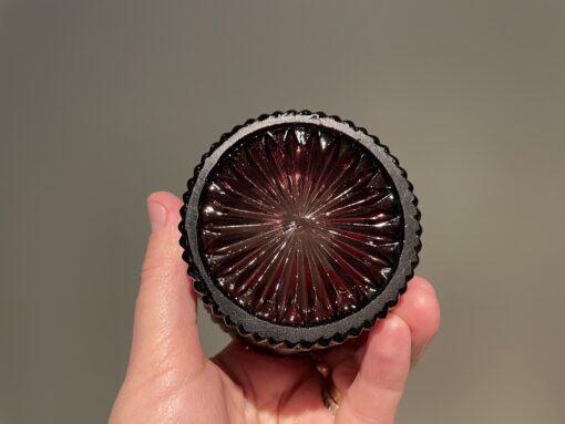 Antique Sowerby Amethyst / Purple Glass Basket Shaped Posy Vase - Image 5