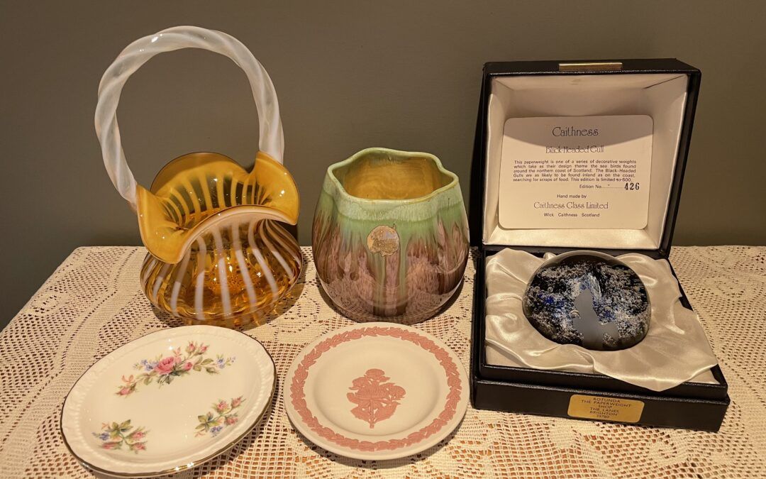 Sneak Peek For The Week – Fenton, Aussie Pottery, Caithness, Royal Albert, Wedgwood