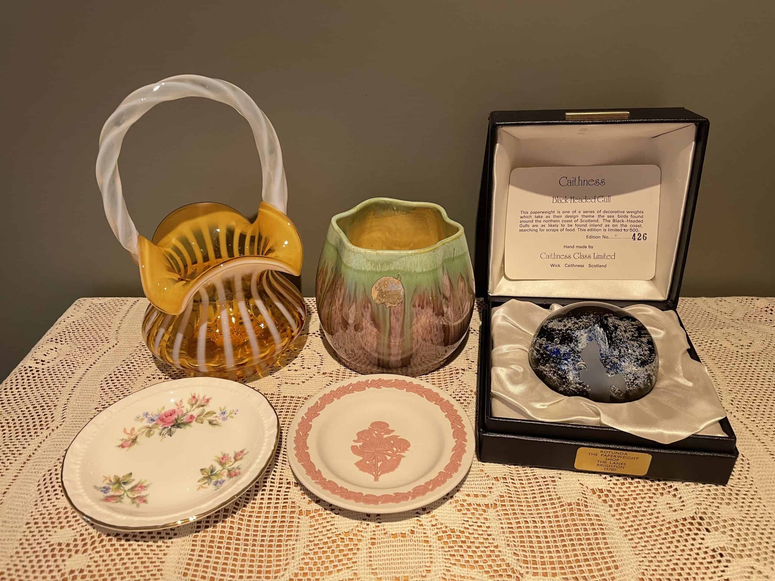 Sneak Peek For The Week – Fenton, Aussie Pottery, Caithness, Royal Albert, Wedgwood