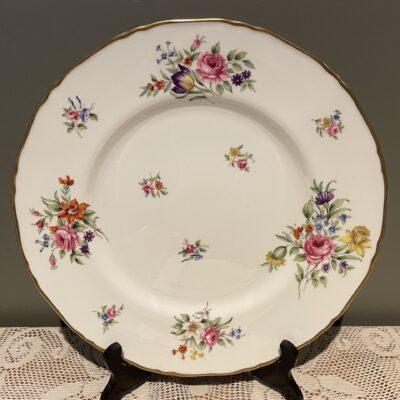 Royal Worcester Large Dinner / Serving / Cabinet Plate - Abla - Floral Gilt