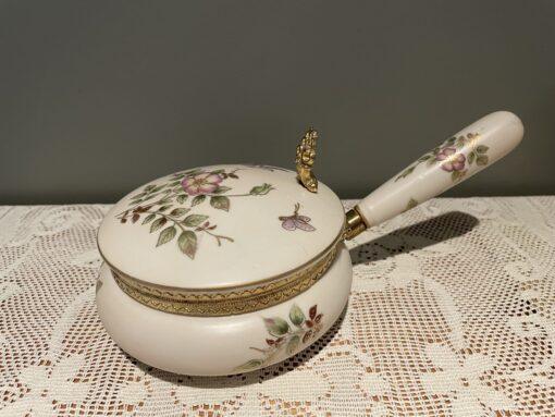 Vintage Silent Butler With Gilt Floral Pattern - Image 2