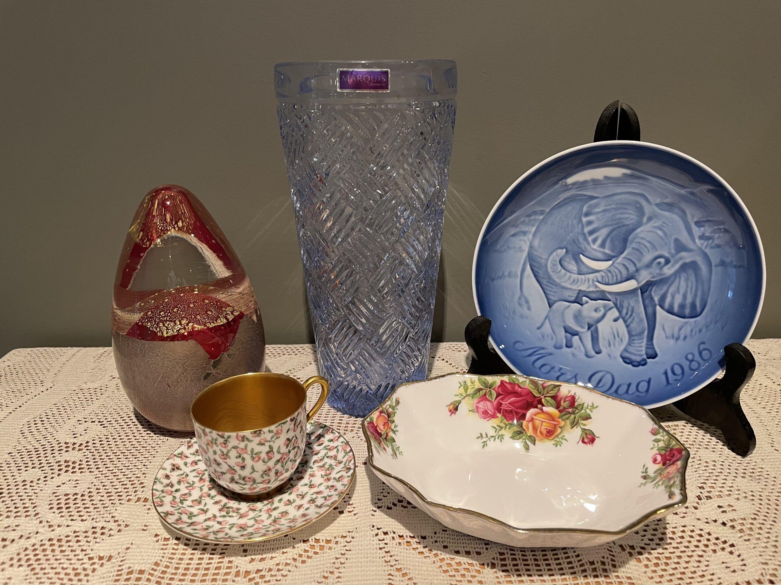 Sneak Peek For The Week – Royal Albert, Brian Hirst Art Glass, Waterford, Royal Worcester, Bing & Grondahl