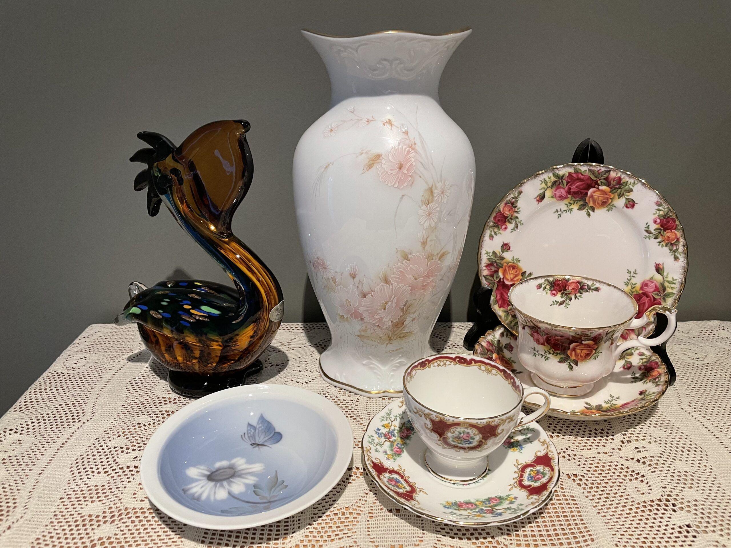 Sneak Peek For the Week – Limoges, Art Glass For Rikaro, Royal Albert, Foley, Royal Copenhagen
