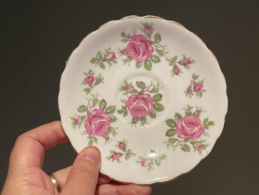 Vintage Stanley China Pink Rose Demitasse Duo - Image 4