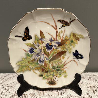 F R Barlow And Sons Japan Orchid And Butterfly Display Plate