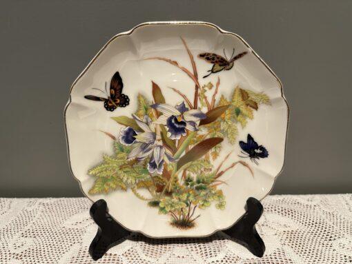 F R Barlow And Sons Japan Orchid And Butterfly Display Plate