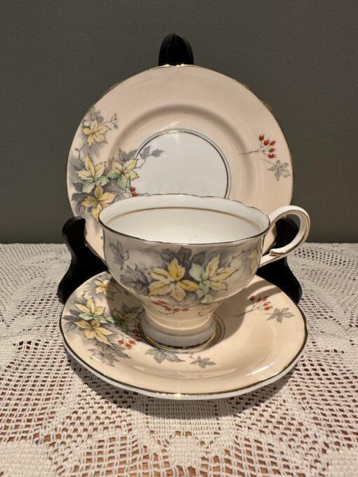 Paragon Double Warrant Autumn Pattern Trio With Hand Accented Berries