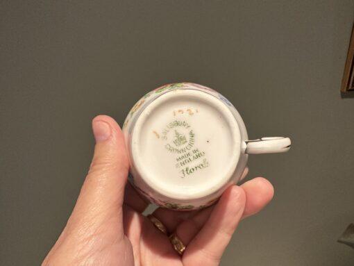 Vintage Salisbury Bone China Demitasse Cup And Saucer - Floral - Image 3