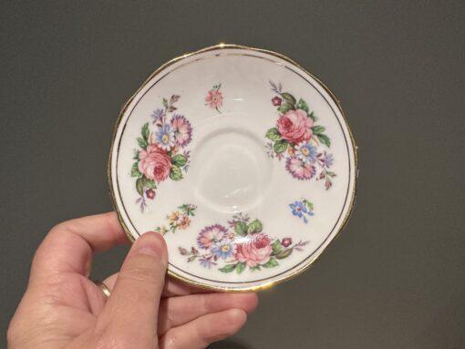 Vintage Salisbury Bone China Demitasse Cup And Saucer - Floral - Image 4