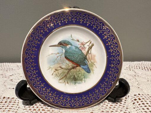 Weatherby Miniature Plate With Kingfisher pattern And Heavily Gilt Rim - Image 2