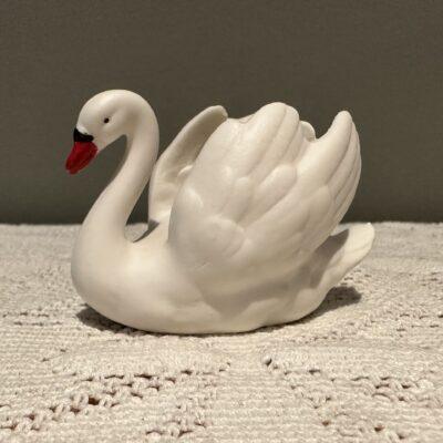 Vintage Goebel Swan Figurine / Trinket / Posy Vase / Toothpick Holder