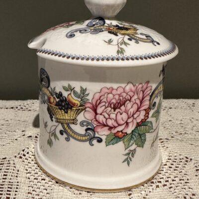 Crown Staffordshire Chelsea Manor Lidded Sugar Or Condiment Jar