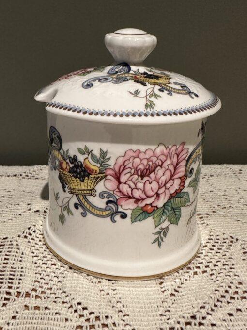 Crown Staffordshire Chelsea Manor Lidded Sugar Or Condiment Jar
