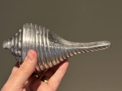 Lovely Large Cast Aluminium Seashell Figurine - Image 5