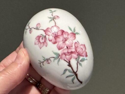Limoges Egg Shaped Floral Trinket Box - Image 2