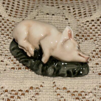 Miniature Royal Doulton Sleeping Pig / Piglet Figurine