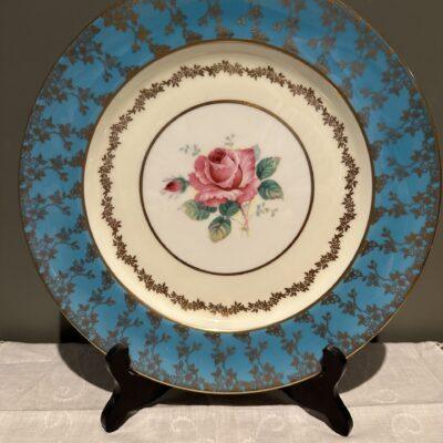 Vintage Paragon Large Dinner / Cabinet Plate With Rose