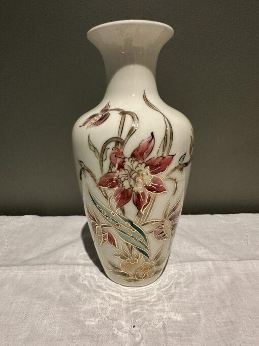 Zsolnay Pecs Hand Painted Floral Vase