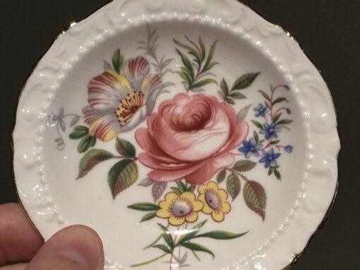 Paragon Pair Of Lovely Vintage Floral Butter / Trinket Dishes - Image 3