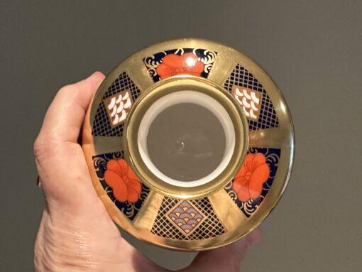 Royal Crown Derby Old Imari Solid Gold Bands Squat Vase - Image 4