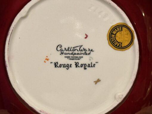 Stunning Carlton Ware Rouge Royal Stork Pattern Bowl With Gilt Trim - Image 4
