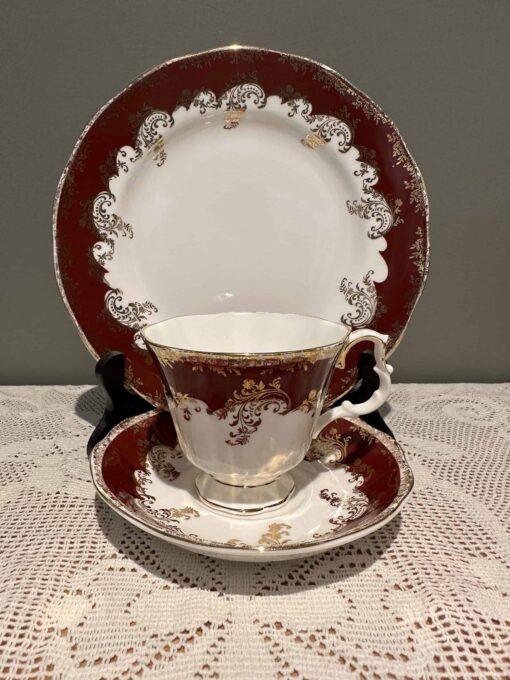 Royal Albert Regina Series Ruby Trio With Extra Large Side Plate