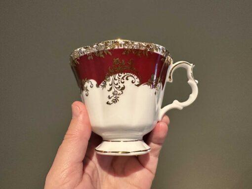 Royal Albert Regina Series Ruby Trio With Extra Large Side Plate - Image 2