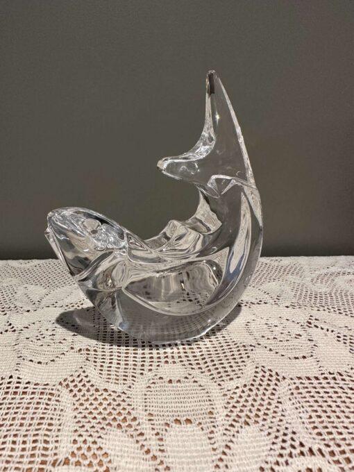Orrefors Large Stylised Crystal Fish Figurine