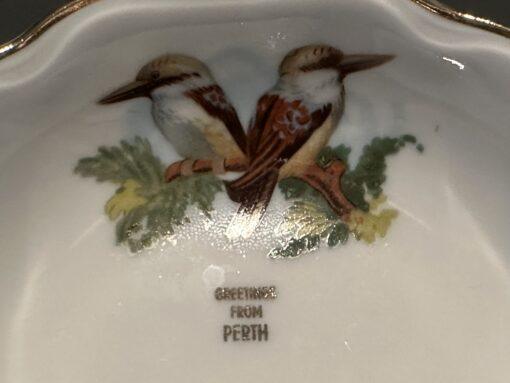 IBC Bohemia Kookaburra And Wattle Greetings From Perth Souvenir Butter / Jam Dish - Image 3