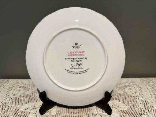 Royal Albert Cats At Play Display Plate - Garden Games - Anne Aggett - Image 3
