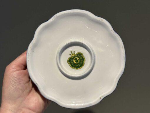 Large Limoges Cobalt Blue Floral Lidded Trinket Or Powder Bowl - Image 6