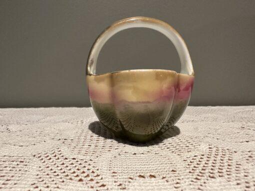 Antique Royal Bayreuth Miniature Basket With Sheep Pattern - Image 2