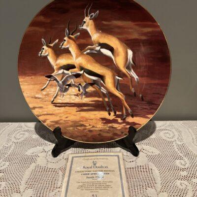 Gorgeous Large Royal Doulton Display Plate - Limited Edition - Under African Skies