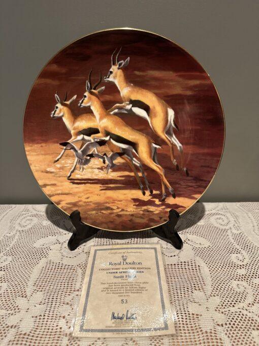 Gorgeous Large Royal Doulton Display Plate - Limited Edition - Under African Skies
