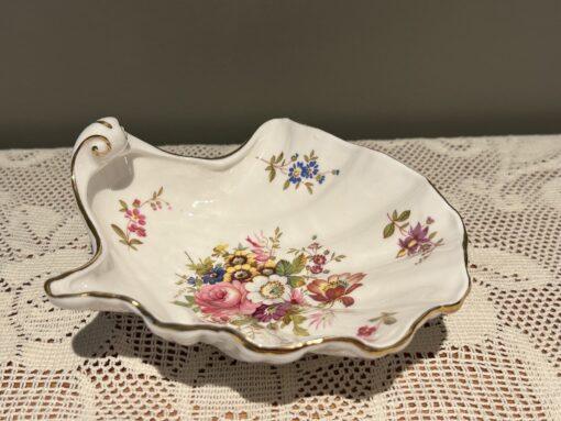 Superb Hammersley Shell Form Bonbon Bowl With Floral Gilt Pattern - Image 2
